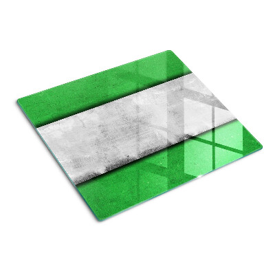 Schneidebrett glas Grüne und graue Linien