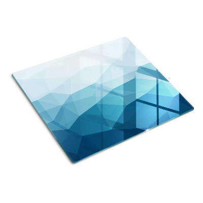 Schneidebrett glas Blaues Dreieck mit Farbverlauf