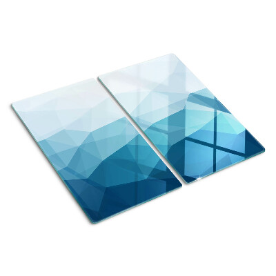 Schneidebrett glas Blaues Dreieck mit Farbverlauf