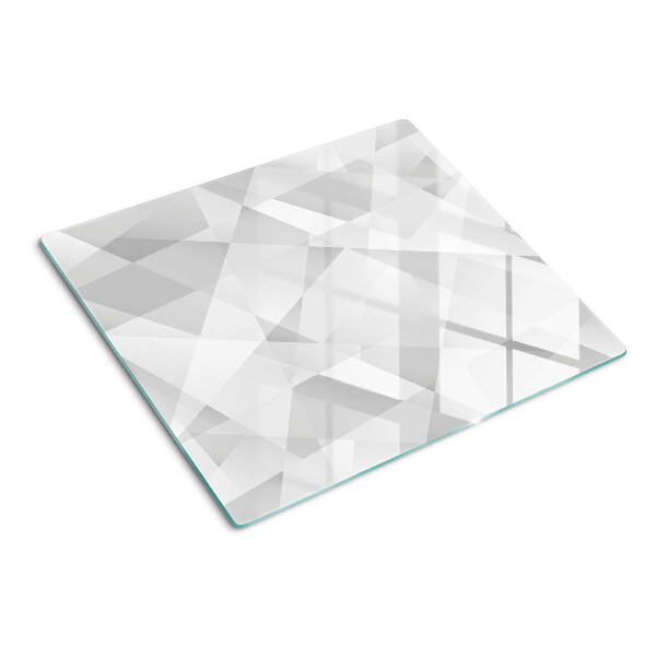 Glasschneidebrett Geometrie in Grautönen