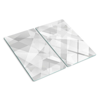Glasschneidebrett Geometrie in Grautönen