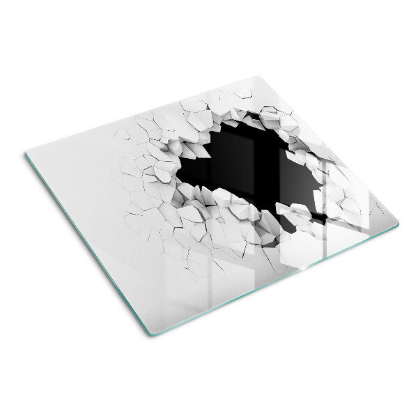 Schneidebrett glas Rissige Wand
