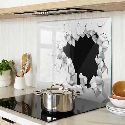Schneidebrett glas Rissige Wand
