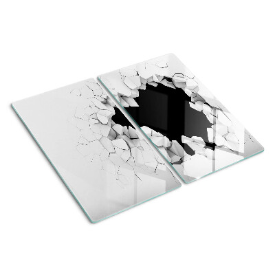 Schneidebrett glas Rissige Wand