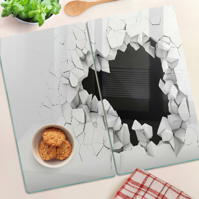 Schneidebrett glas Rissige Wand