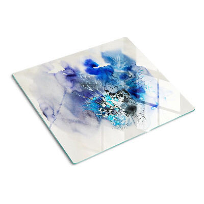 Schneidebrett glas Abstrakte blaue Muster