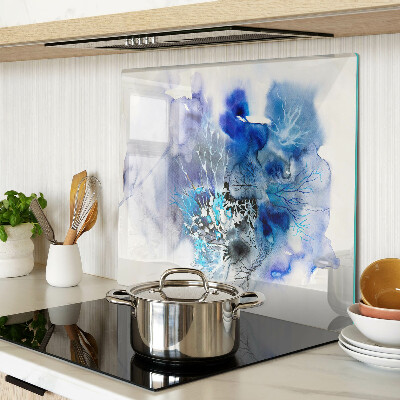 Schneidebrett glas Abstrakte blaue Muster
