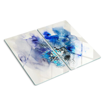 Schneidebrett glas Abstrakte blaue Muster