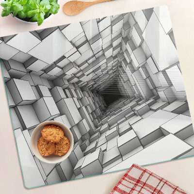 Glasschneidebrett 3D-Würfellabyrinth