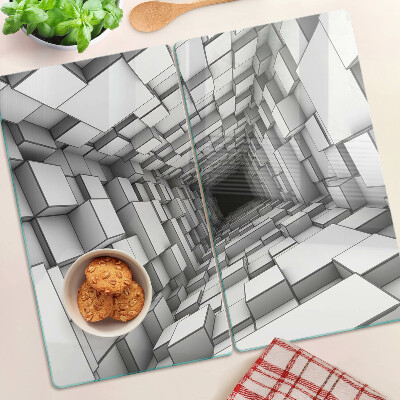 Glasschneidebrett 3D-Würfellabyrinth