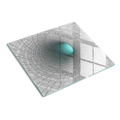 Schneidebrett glas 3D-Tunnel mit Tiefeneffekt