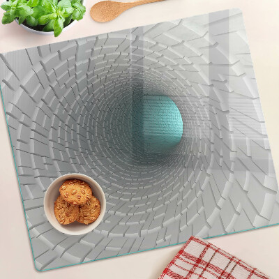 Schneidebrett glas 3D-Tunnel mit Tiefeneffekt