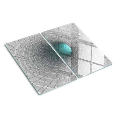 Schneidebrett glas 3D-Tunnel mit Tiefeneffekt