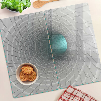 Schneidebrett glas 3D-Tunnel mit Tiefeneffekt