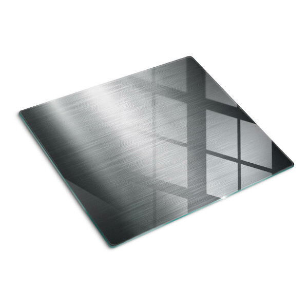 Glasschneidebrett Gebürsteter Stahl, Metallic-Effekt