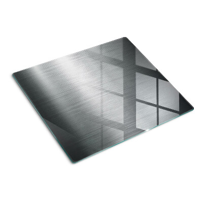 Glasschneidebrett Gebürsteter Stahl, Metallic-Effekt