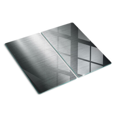 Glasschneidebrett Gebürsteter Stahl, Metallic-Effekt