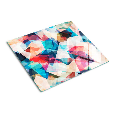 Schneidebrett glas Abstrakte Geometrie in Pastellfarben