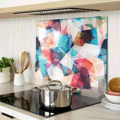 Schneidebrett glas Abstrakte Geometrie in Pastellfarben