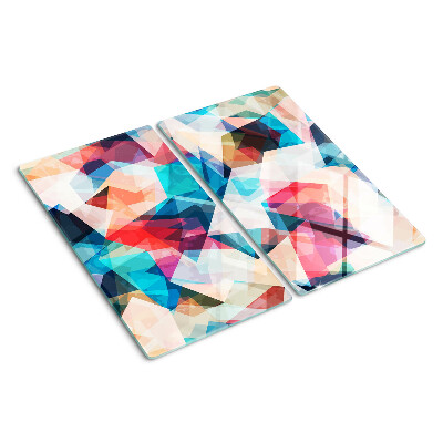 Schneidebrett glas Abstrakte Geometrie in Pastellfarben
