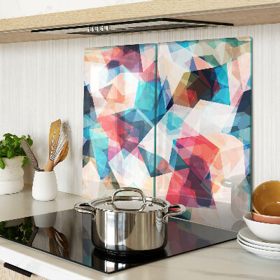 Schneidebrett glas Abstrakte Geometrie in Pastellfarben