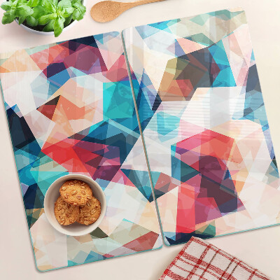 Schneidebrett glas Abstrakte Geometrie in Pastellfarben