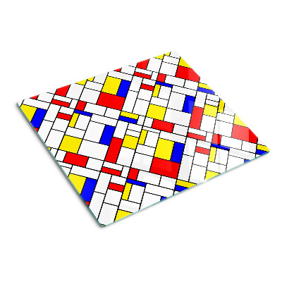 Schneidebrett glas Geometrie im Stil von Mondrian