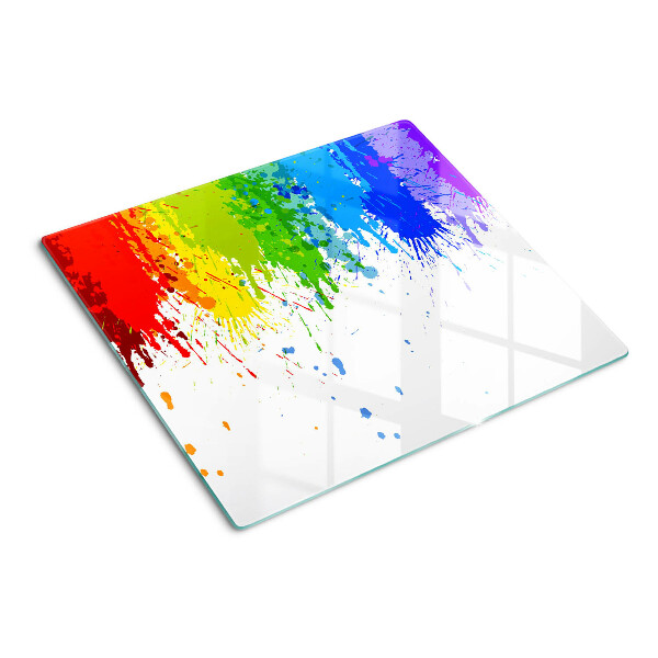 Glasschneidebrett Bunte Farbflecken