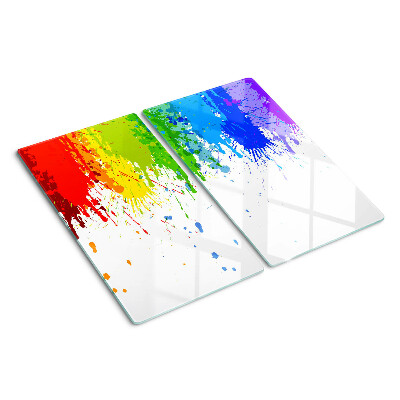 Glasschneidebrett Bunte Farbflecken