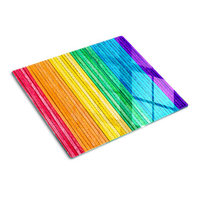 Schneidebrett glas Regenbogenfarbene Streifen