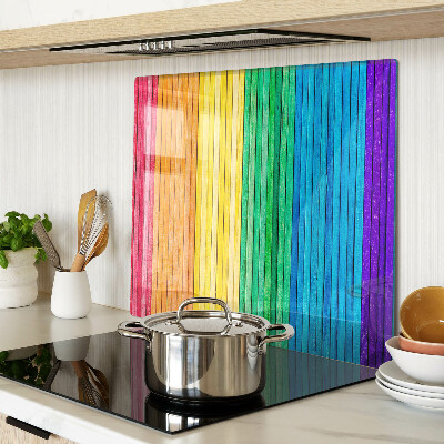 Schneidebrett glas Regenbogenfarbene Streifen