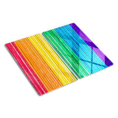 Schneidebrett glas Regenbogenfarbene Streifen