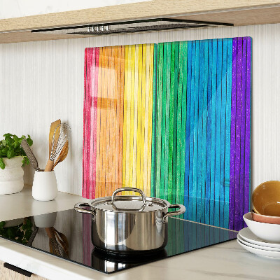 Schneidebrett glas Regenbogenfarbene Streifen