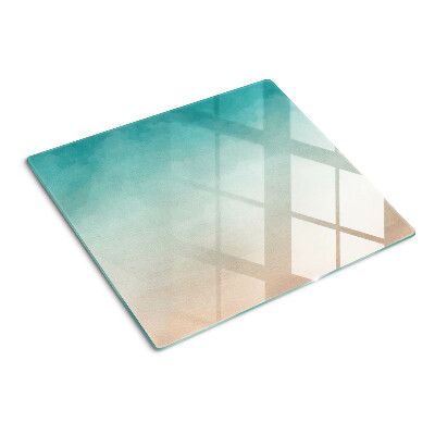 Schneidebrett glas Blauer und orangefarbener Farbverlauf