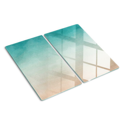 Schneidebrett glas Blauer und orangefarbener Farbverlauf
