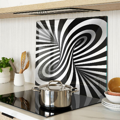 Schneidebrett glas Schwarz-weißes Spiralmuster
