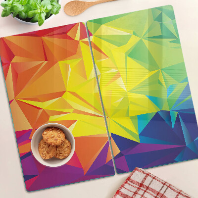 Glasschneidebrett Farbgeometrie
