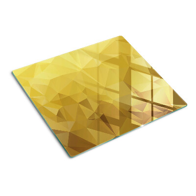 Glasschneidebrett Geometrie in Goldtönen
