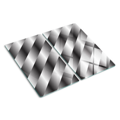 Schneidebrett glas Geometrische Muster in Grautönen