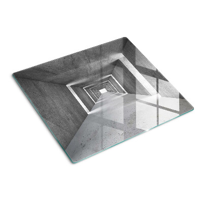 Schneidebrett glas Architektonischer Tunnel in Grautönen