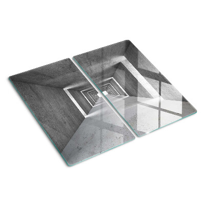 Schneidebrett glas Architektonischer Tunnel in Grautönen