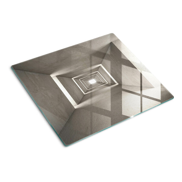 Glasschneidebrett Geometrisches Interieur mit Tiefenwirkung