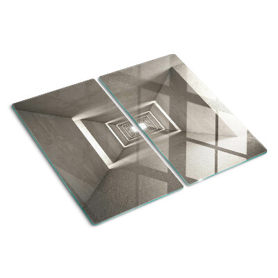 Glasschneidebrett Geometrisches Interieur mit Tiefenwirkung