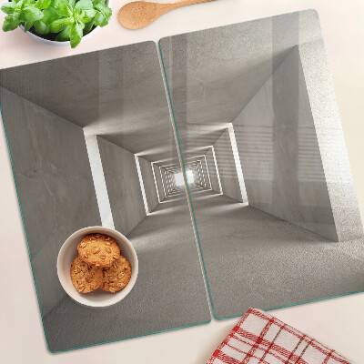 Glasschneidebrett Geometrisches Interieur mit Tiefenwirkung