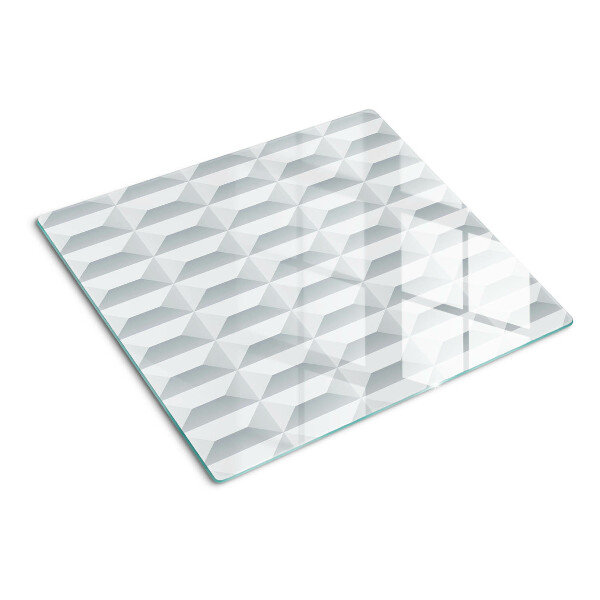 Schneidebrett glas 3D-Würfelgeometrie