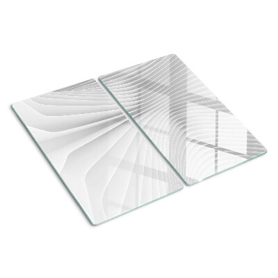 Schneidebrett glas Wellen und Linien in Grautönen