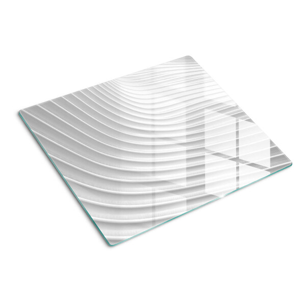 Schneidebrett glas Wellen und Linien in Grautönen