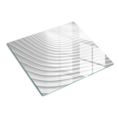 Schneidebrett glas Wellen und Linien in Grautönen
