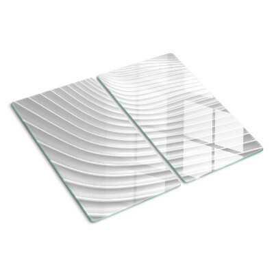 Schneidebrett glas Wellen und Linien in Grautönen