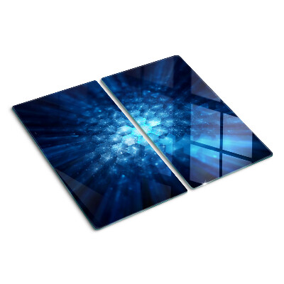 Schneidebrett glas Blaue Lichtstrahlen
